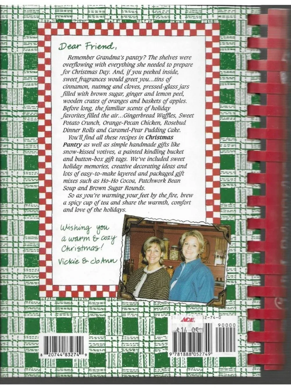 Christmas Pantry by Gooseberry Patch Hardcover 2000 Cookbook